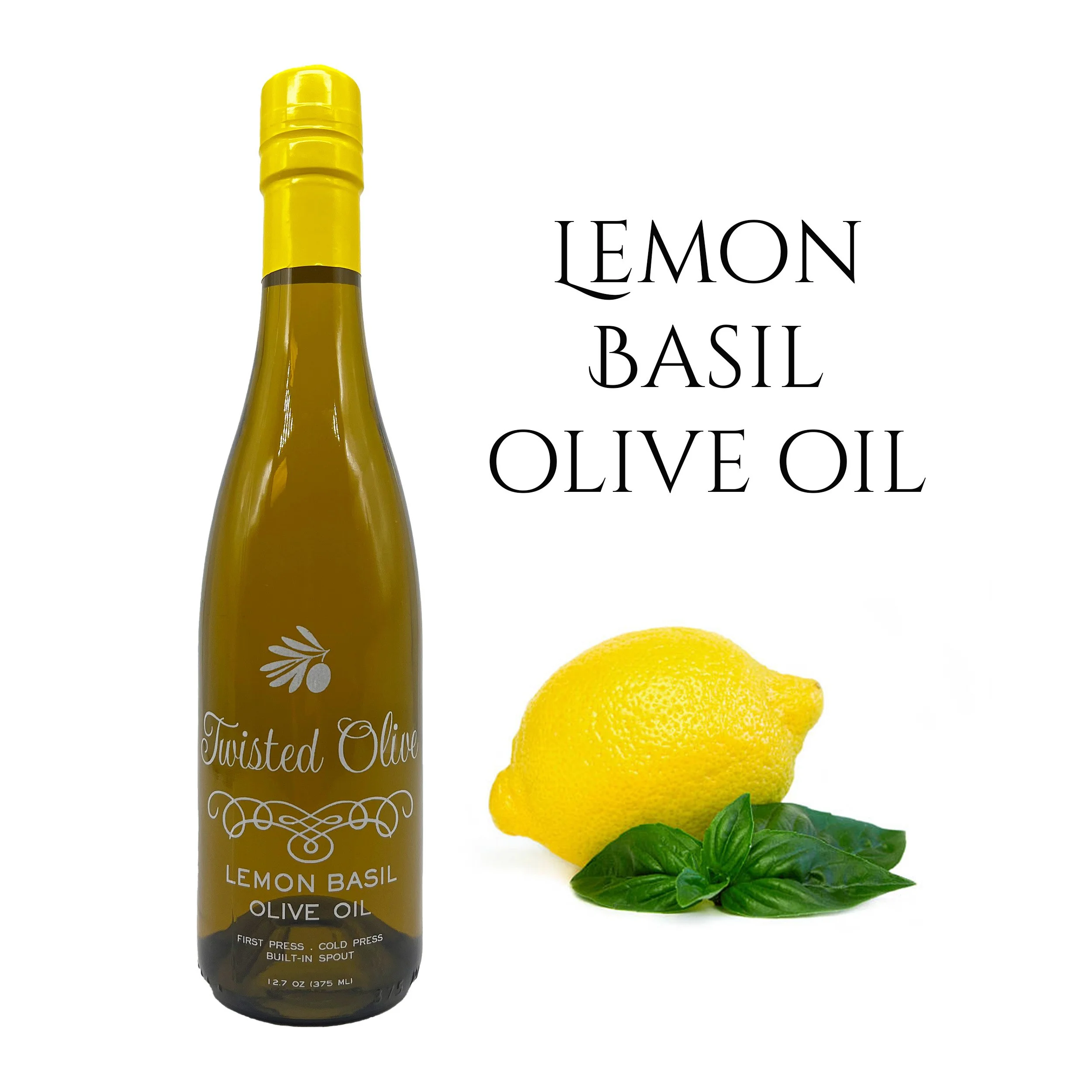 Lemon Basil Extra Virgin Olive Oil 5oz-25.4oz — Twisted Olive Imports